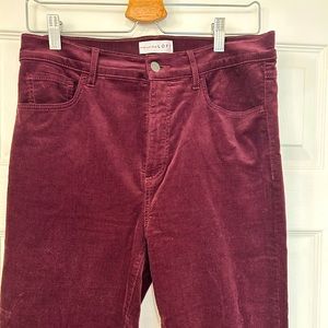 Loft size 8 maroon corduroy slim pants